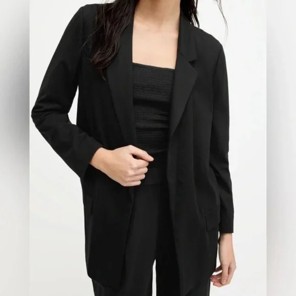 All Saints Black Aleida Jersey Blazer - Picture 2 of 6